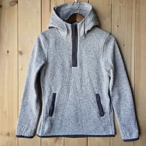 Lululemon Its Fleecing Cold Pullover Heathered White Dark Carbon Size 4